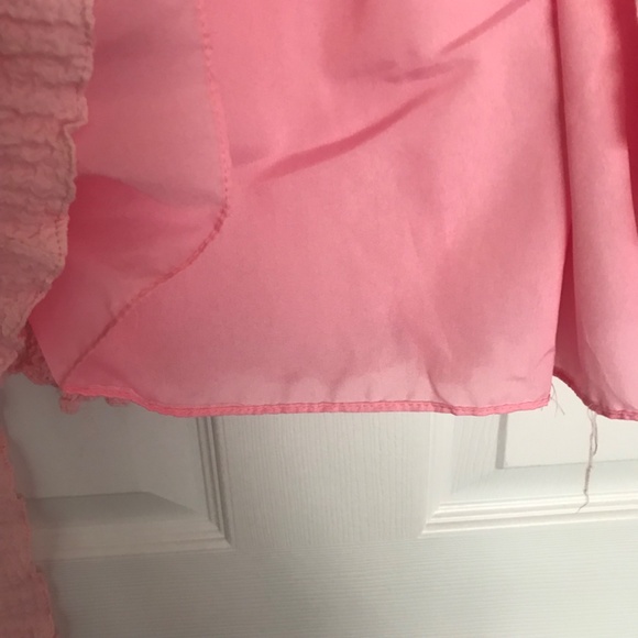 Girls Crepe Dress With Tie Back Bow Size 5-6 Pink - Picture 6 of 7